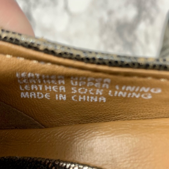 Earthies Rubio Metallic Bow Hidden Wedge Comfort Shoes 9.5 Edgy Artsy Balletcore - Picture 14 of 16